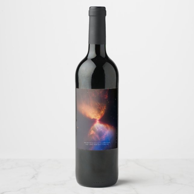 Étiquette Pour Bouteilles De Vin L1527 et Protostar - Télescope spatial James Webb (Devant)