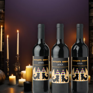 Étiquette Pour Bouteilles De Vin La brasse de sorcière