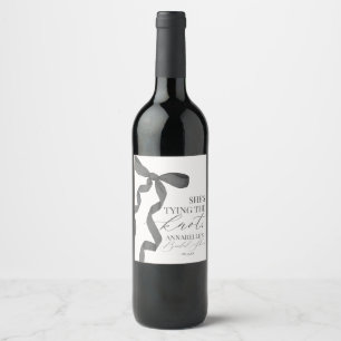 Étiquette Pour Bouteilles De Vin La Fête des mariées du noeud est favorable à la fe