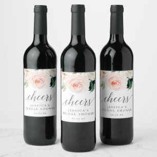 Étiquette Pour Bouteilles De Vin La Fête des mariées Fleurs Broussantes favorise le