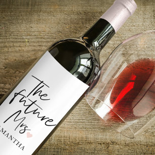 Étiquette Pour Bouteilles De Vin La future Mme et Votre Nom Cadeau de beauté mode