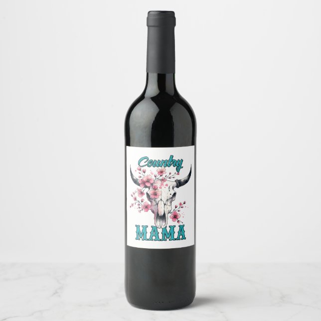 Étiquette Pour Bouteilles De Vin La mère du pays (Devant)