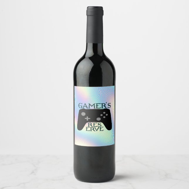 Étiquette Pour Bouteilles De Vin La réserve de Gamer (Devant)