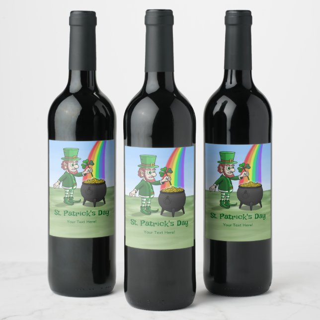 Étiquette Pour Bouteilles De Vin la Saint-Patrick (Bouteilles)