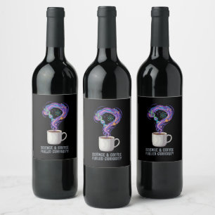 Étiquette Pour Bouteilles De Vin La science et le café alimentent la curiosité