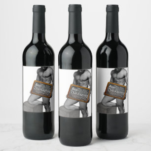 Étiquette Pour Bouteilles De Vin La tradition de Thanksgiving de SlipperyJoe's homm