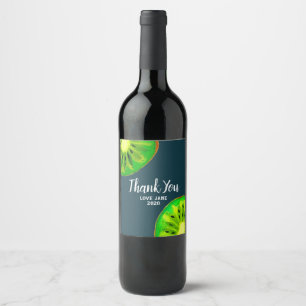 Étiquette Pour Bouteilles De Vin La tranche de kiwis d'agrume moderne vous