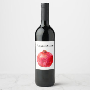 Étiquette Pour Bouteilles De Vin Label de vin de grenade