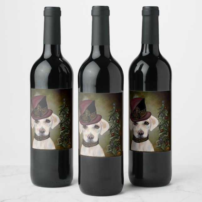 ÉTIQUETTE POUR BOUTEILLES DE VIN LABRADOR RETRIEVER            (Bouteilles)