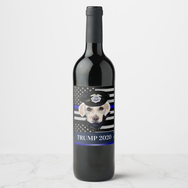 Étiquette Pour Bouteilles De Vin Labrador Retriever blanc (Devant)