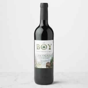 Étiquette Pour Bouteilles De Vin Laissez L'Aventure Commencer Montagnes Baby shower