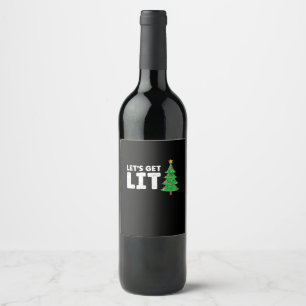 Étiquette Pour Bouteilles De Vin Laissons-nous boire Noël