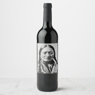 Étiquette Pour Bouteilles De Vin Lakota Chef Abandon : assis Bull Fort Buford