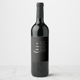 Étiquette Pour Bouteilles De Vin L'amour est patient, l'amour est gentil, Corinthie