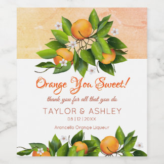 Étiquette Pour Bouteilles De Vin L'Amour Est Un Fruit Orange Sucré