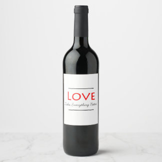 Étiquette Pour Bouteilles De Vin L'Amour Rend Tout Mieux