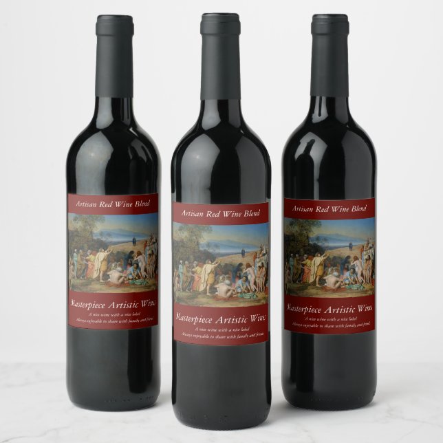 Étiquette Pour Bouteilles De Vin L'Apparition du Christ au peuple d'Ivanov (Bouteilles)