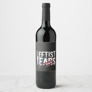 Étiquette Pour Bouteilles De Vin Larmes de gauche Libéraux Démocrates Kamal Harris