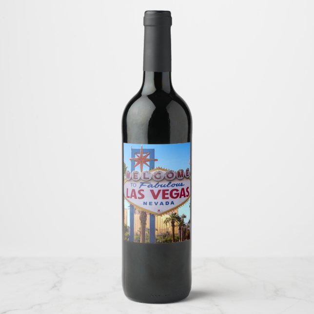 Étiquette Pour Bouteilles De Vin Las Vegas (Devant)