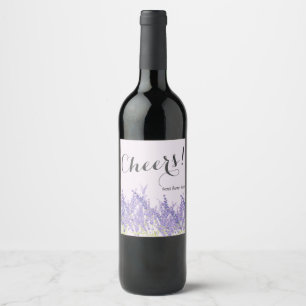 Étiquette Pour Bouteilles De Vin lavande, élégant, moderne, tendance, floral, viole