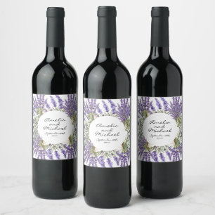 Étiquette Pour Bouteilles De Vin Lavender Blossom Garden Wedding