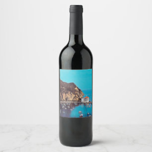 Étiquette Pour Bouteilles De Vin ldp PÈRE NOËL CATALINA ISLAND - port -