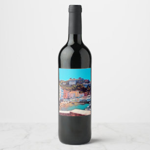 Étiquette Pour Bouteilles De Vin ldp SORRENTO - panorama - plage -