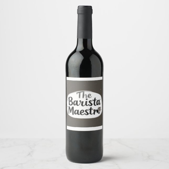 Étiquette Pour Bouteilles De Vin Le Barista Maestro (Devant)