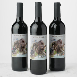 Étiquette Pour Bouteilles De Vin Le Boykin Spaniel