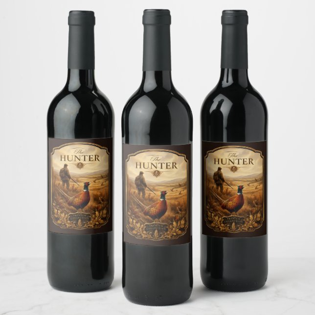 Étiquette Pour Bouteilles De Vin Le Chasseur (Bouteilles)