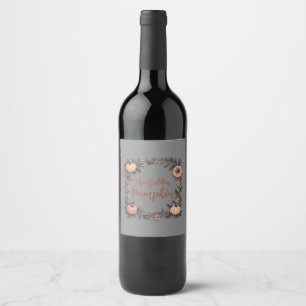 Étiquette Pour Bouteilles De Vin Le Citrouille d'or