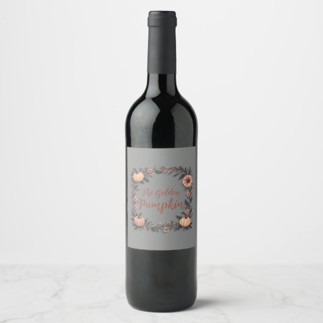 Étiquette Pour Bouteilles De Vin Le Citrouille d'or (Devant)