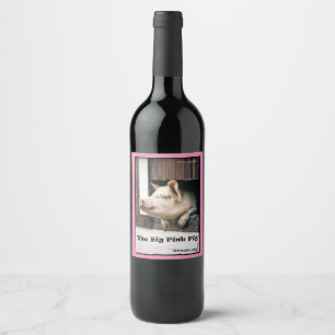 Étiquette Pour Bouteilles De Vin Le grand vin de porc rose et le Étiquette de vin m