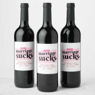 Étiquette Pour Bouteilles De Vin Le mariage est nul ! Drôle Divorce Juste Divorce P