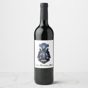 Étiquette Pour Bouteilles De Vin Le marteau Mead du Thor