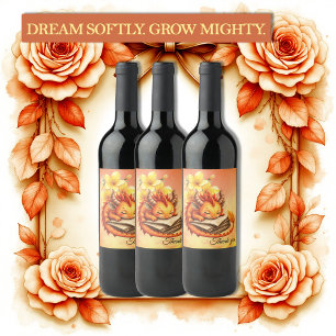 Étiquette Pour Bouteilles De Vin Le petit dragon mystique.