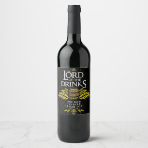 Étiquette Pour Bouteilles De Vin Le Seigneur des Boissons Bière