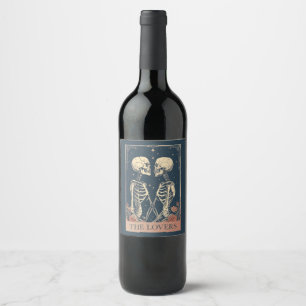 Étiquette Pour Bouteilles De Vin Le Tarot des amoureux