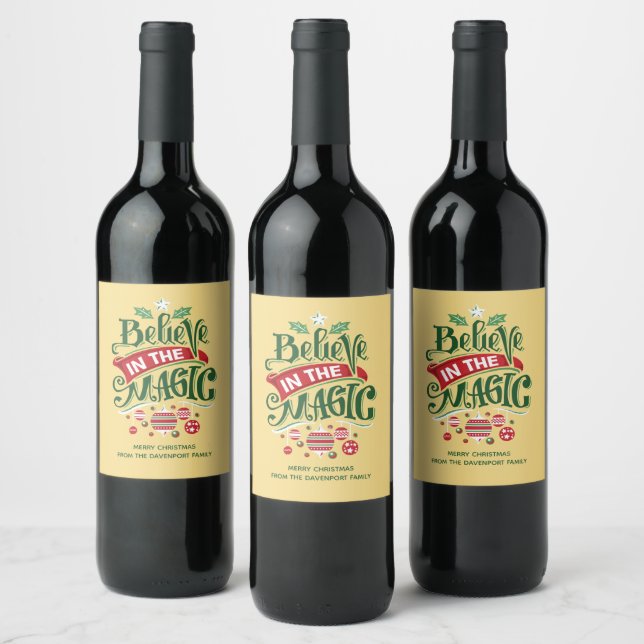 Étiquette Pour Bouteilles De Vin Le Typographe du Magic Christmas (Bouteilles)