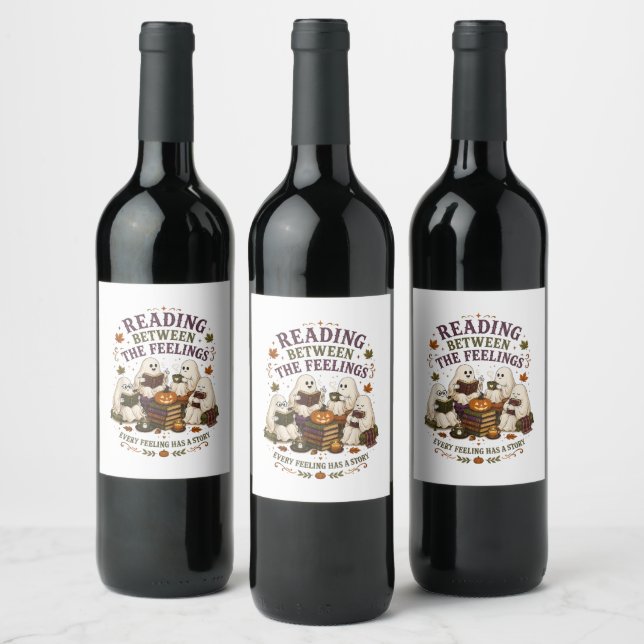 Étiquette Pour Bouteilles De Vin Lecteurs fantômes de sentiments entre les lignes (Bouteilles)