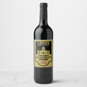 Étiquette Pour Bouteilles De Vin Leeds Gay pride - Leeds England LGBT -