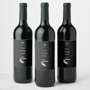 Étiquette Pour Bouteilles De Vin Léopard des neiges Paisley Bengal Chat Yoga Étirem