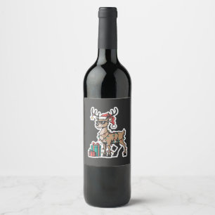 Étiquette Pour Bouteilles De Vin L'équipe de Pickle de Noël Pickle Amateurs Santa X