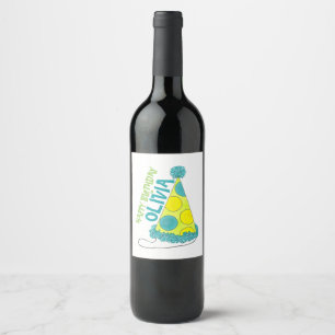 Étiquette Pour Bouteilles De Vin Les Casquettes de la soirée Polka Dot célèbrent jo