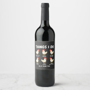 Étiquette Pour Bouteilles De Vin Les choses que je fais dans mon temps libre L'élev