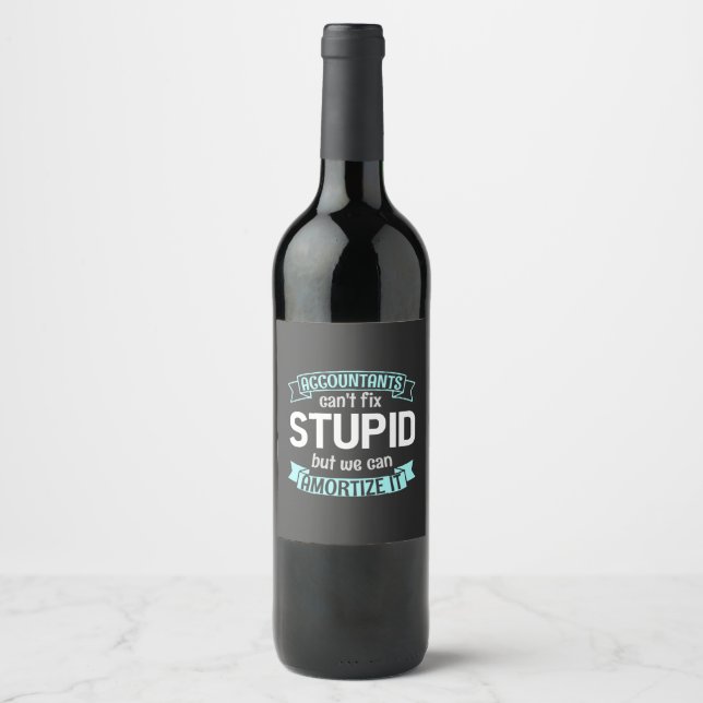 Étiquette Pour Bouteilles De Vin Les Comptables Peuvent L'Amortiser (Devant)
