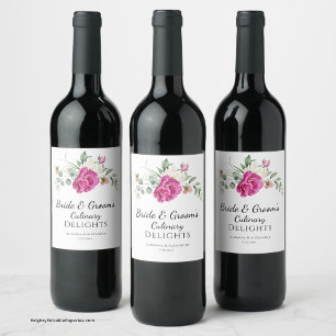 Étiquette Pour Bouteilles De Vin Les délices culinaires de la mariée et de la chamb