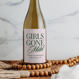 Étiquette Pour Bouteilles De Vin Les filles sont parties au Spa de pyjama léger wee