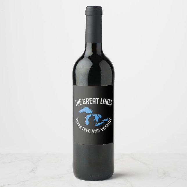 Étiquette Pour Bouteilles De Vin Les Grands Lacs (Devant)