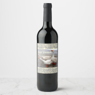 Étiquette Pour Bouteilles De Vin Les oies sont drôles